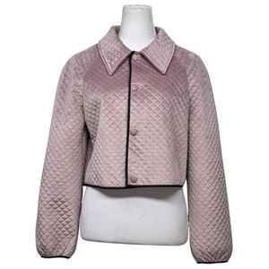Cider Quilted Pink Cropped Jacket